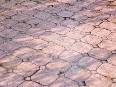 Mrf Wet Pavement Set03 Free low-poly 3D model