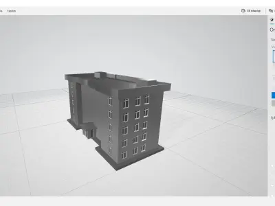 0001 apartmen building Low-poly 3D model