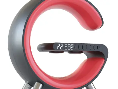 Led table lamp with wireless charging 3D model