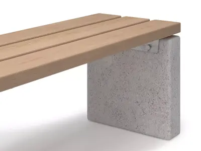 Maro Outdoor Bench without Backrest Free 3D model