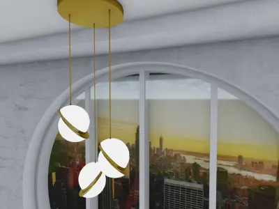 3D Lighting - chandelier modern  3D model