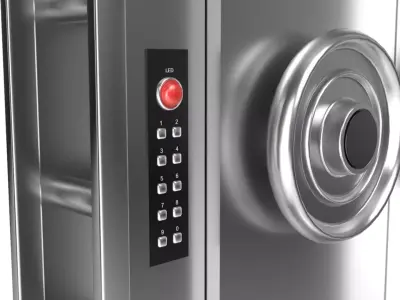 Vault Room Iron Door Low-poly 3D model