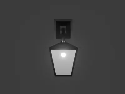 Wall-mounted outdoor light 3D model