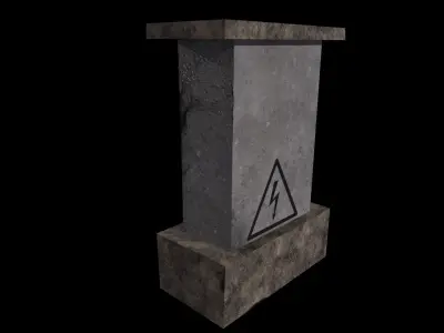 Electrical Box - Transformer Game Ready Low Poly PBR 3D Model Low-poly 3D model