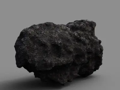 Low poly Lava Rock with dust Package 200229 Low-poly 3D model