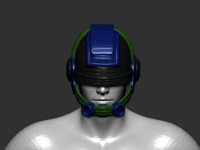 helmet high poly sculpt 3d printable  3D model 156