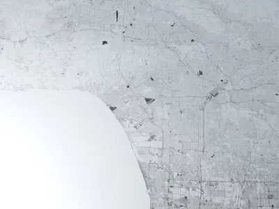 Greater Los Angeles Road Network and Streets 3D model