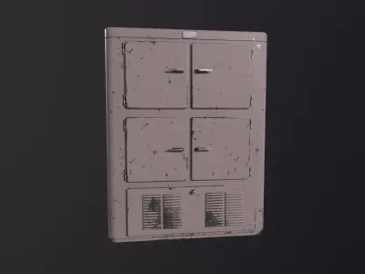 Mortuary Refrigerator 3D Model Low-poly 3D model