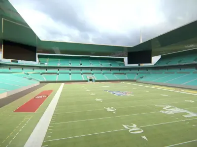 Hard Rock Stadium Miami NFL Stadium Low-poly 3D model