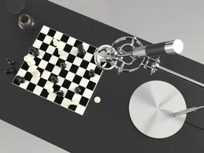 Industrial-style LOFT Table Lamp 3D model