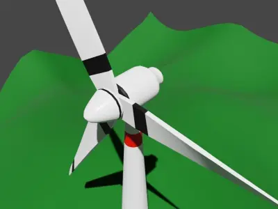 Wind Generator - Gerador eolico Low-poly 3D model