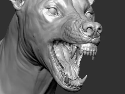  Wolf with Facial Expression 