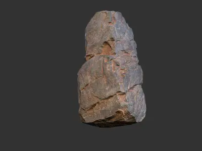 Cliff Rock A Low-poly 3D model