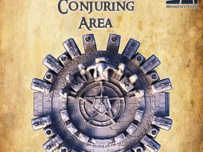 Necromancer Conjuring Area Tabletop Terrain 28 MM 3D print model
