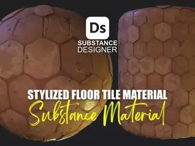 Stylized Floor Tiles Material 04 Texture