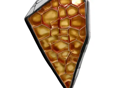 Geometric Honeycomb Energy Cell Low-poly 3D model