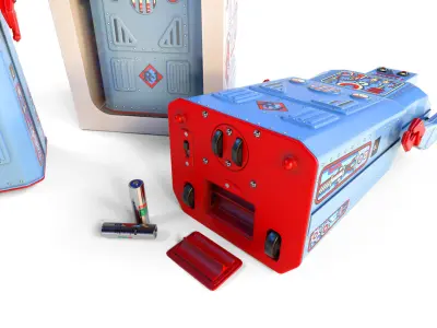 Vintage robot toy 3D model