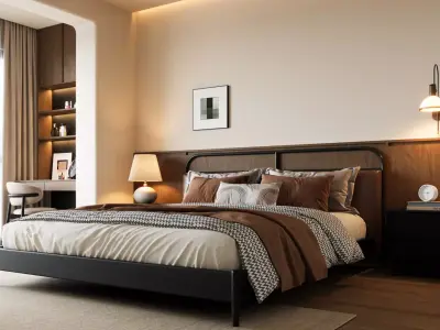 Modern Bedroom 3D Model 3D model