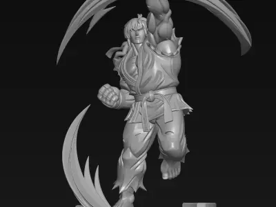 Ken Masters Shoryuken - Street Fighter 3D Printable STL 3D print model