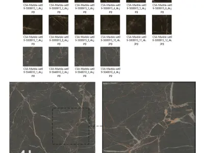 Marble set 09 - Bundle - 2 types Black Marble Texture