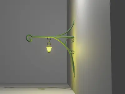Vienna Public Street Light Low-poly 3D model