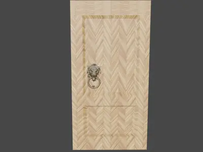 Lion Door Knocker Free low-poly 3D model