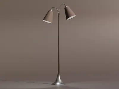 Modern Dual Head Floor Lamp 3D model
