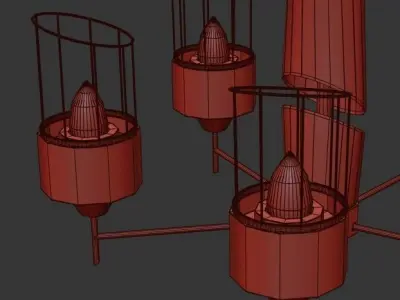 ELSTER chandelier with four lights 3D model