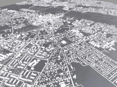 Cityscape  Biala Podlaska Poland 3D model