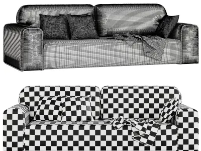 Divan VIENA dan Sofa Low-poly 3D model