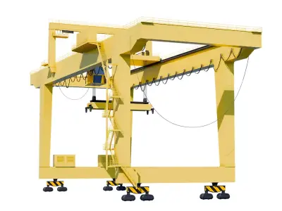 sea-port Crane for industrial scene 3D model