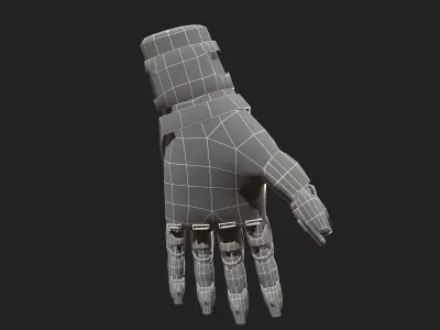 Scifi glove warior  Low-poly 3D model