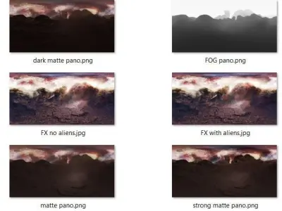 360 starfield crater environment sky Low-poly 3D model