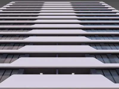 Apartment Building 009 3D model