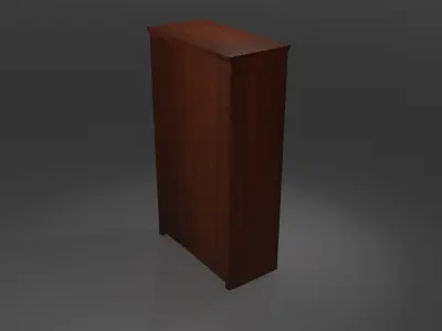 Bookcase with Door Low-poly 3D model