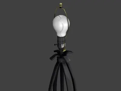 Lamp with Lamp Shade Low-poly 3D model