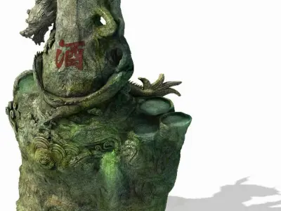 Chang City - landscape stone dragon 11 3D model