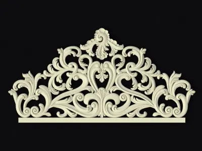 bed carved 3D model