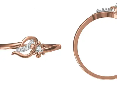 Light Weight Wedding Engagement Women Ring STL JCD Details 3D print model