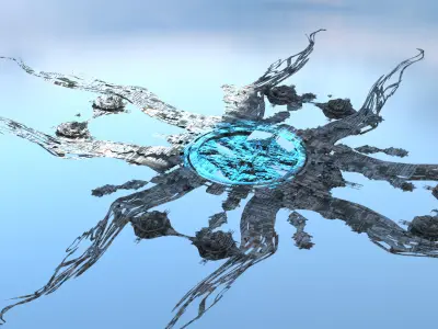 Deep Sea interstellar array floor 3 Low-poly 3D model