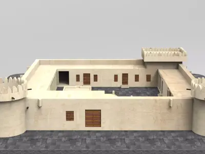Al Koot Fort Qatar 3d Model  3D print model