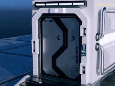 Sci-Fi Modular Space Base 3D model