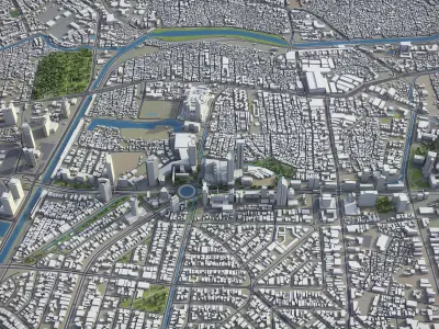 Full Area Low-poly 3D model