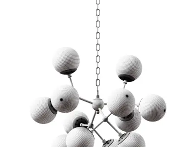 Pendant chandelier Crystal Lux Medea MEDEA SP12 3D model