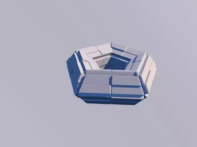 Sci Fi Object No 23 - Pyramid Sphere Torus 2019 Low Poly 3D model