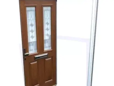 Door 18 wooden Low-poly 3D model