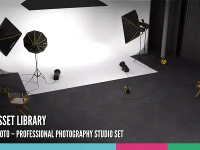 Studio Photo Professional Photography Studio Set 3D model
