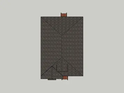 Cute 3-Bed Southern Cottage Home 3D Model 3D model