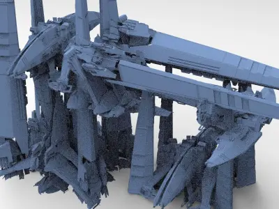 Mining collony Tera Ship Facility collection 2  3D model