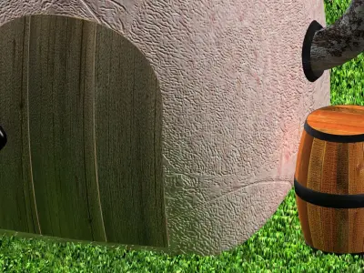 Mushroom house 3D model buy